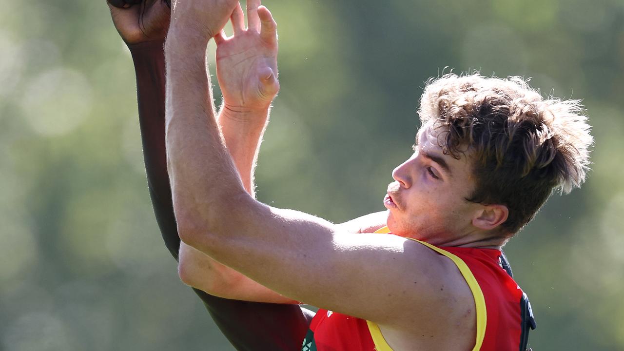 Country football star Kaelan Bradtke won a three-way pre-season battle to secure a spot on Richmond’s list. Picture: Michael Klein