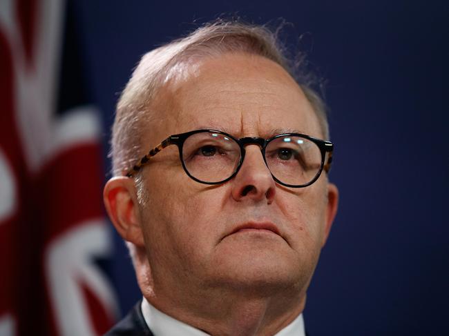 SYDNEY, AUSTRALIA - NewsWire Photos DECEMBER 20, 2023: Prime Minister Anthony Albanese and New Zealand Prime Minister Christopher Luxon during a joint press conference at the Commonwealth Parliament offices on Wednesday. Picture: NCA NewsWire / Nikki Short