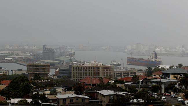 A coal ship enters the Port of Newcastle. Picture: AAP Image/Darren Pateman