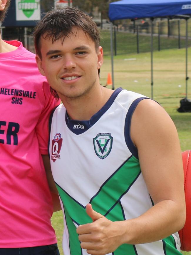 Sam Hilton-Joyce for Helensvale State High School's at last year’s AFLQ Schools Cup.