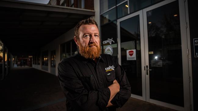 Sean Gibbons was struck down with lead poisoning because of alleged negligence by AGL while working at their Torrens Island plant. Picture: Tom Huntley