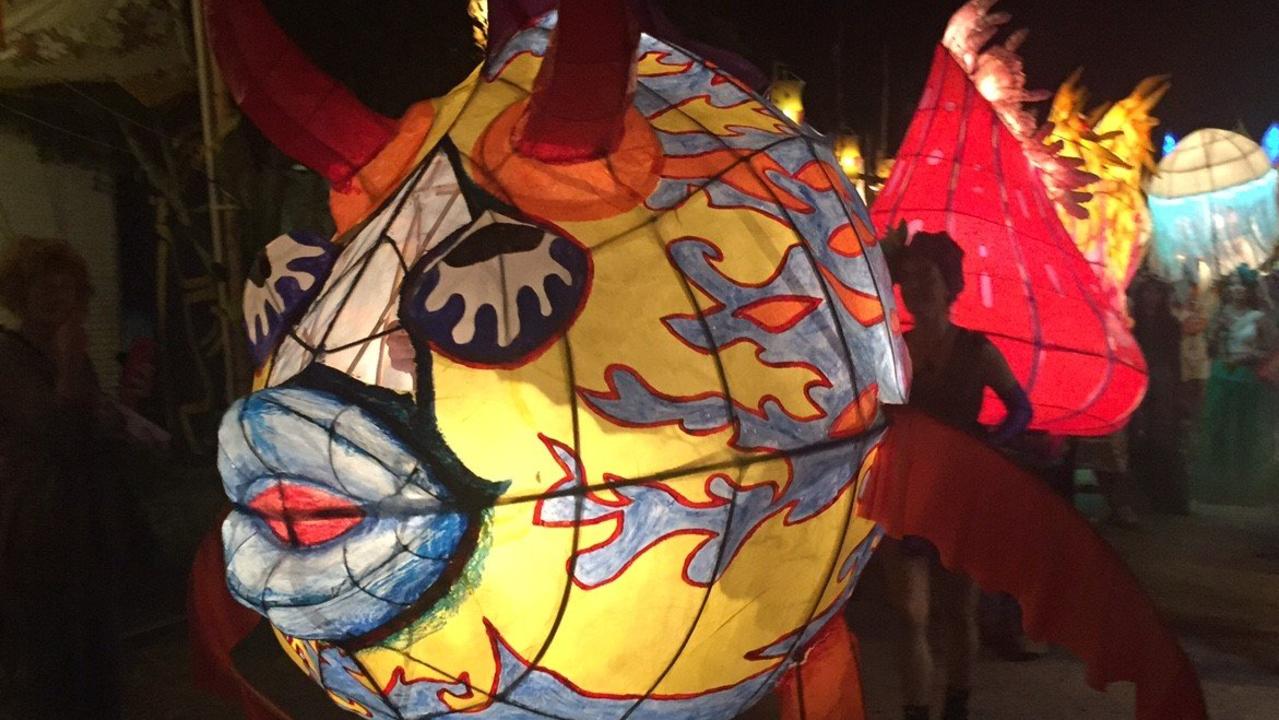 One of the lanterns on display at a past Woodford Folk Festival.