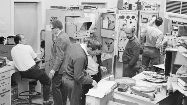 Staff at the Parkes telescope at the time of the moon landing. Picture: CSIRO.