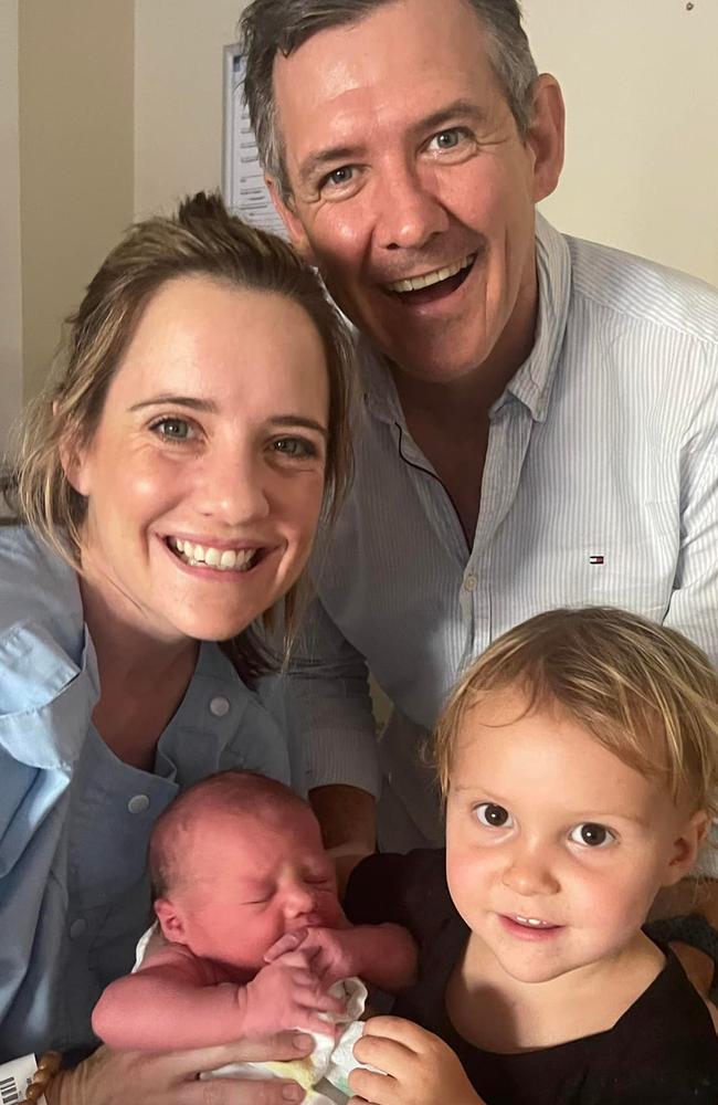 NT Chief Minister Michael Gunner has announced the birth of his second son, Nash Michael Huckleberry Gunner. Picture: Facebook/Michael Gunner