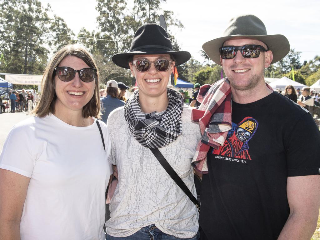 (from left) Amanda Ryan, Kieren Green and Joel Staite at the Hampton food festival. Sunday, June 26, 2022. Picture: Nev Madsen.