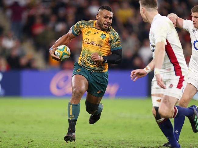 Samu Kerevi sparked the Wallabies’ comeback. Picture: Getty Images