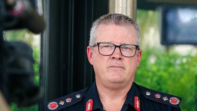 NT Police Commissioner Jamie Chalker said the demands on police continue “unabated”. Picture: Glenn Campbell