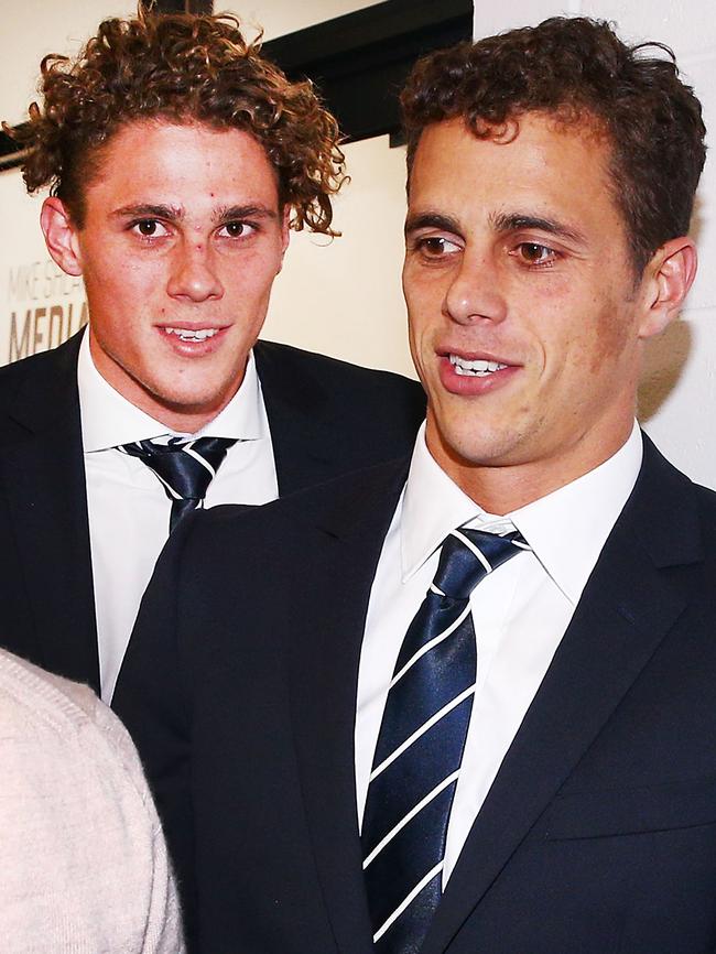 The Curnow brothers, Charlie and Ed had mixed results at their AFL Appeals Tribunal. Pic: Getty Images