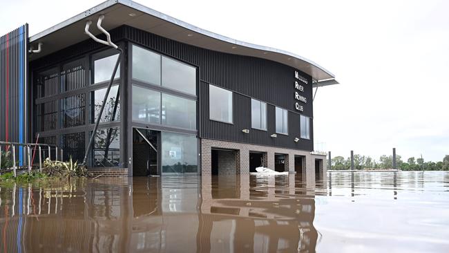 The flooded Manning River Rowing Club. Picture: Saeed KHAN / AFP