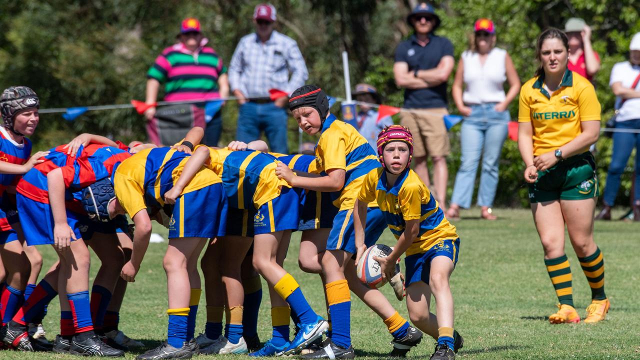 Downlands 11A vs TGS 11A. 2024 O'Callaghan Cup day at Downlands College. Photo by Nev Madsen