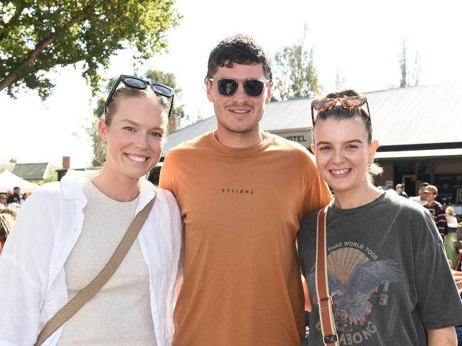 Tinamba Food and Wine Festival — Sarah Wall, Billy Marshall and Trish Piddington. Picture: David Smith