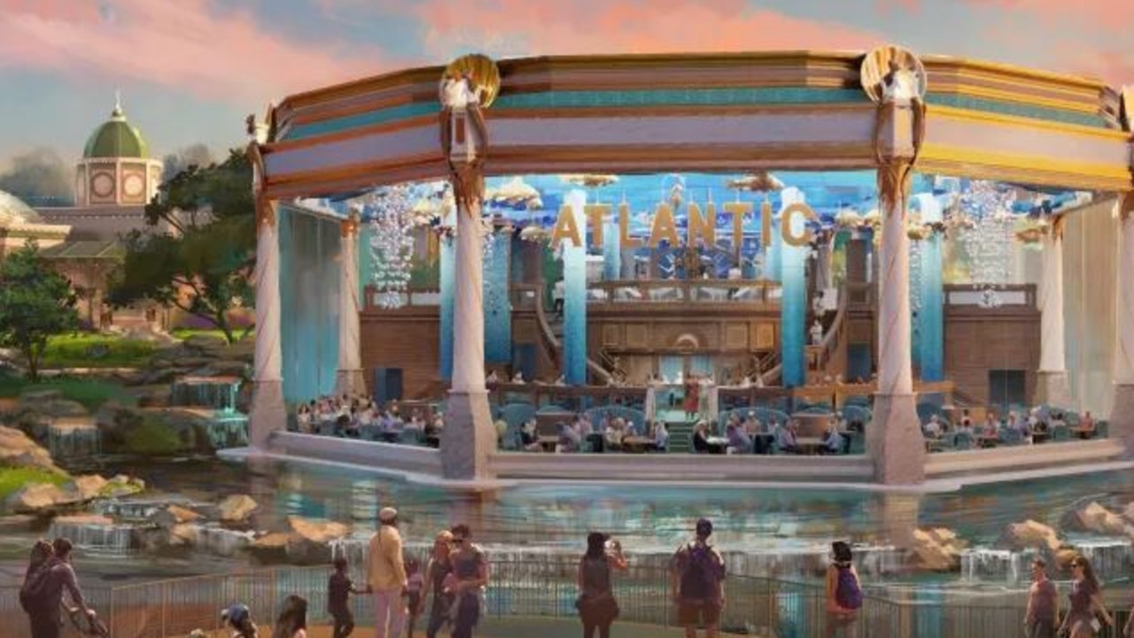 A surf and turf menu will be served at the Victorian-themed Atlantic. Picture: Universal Destinations &amp; Experiences