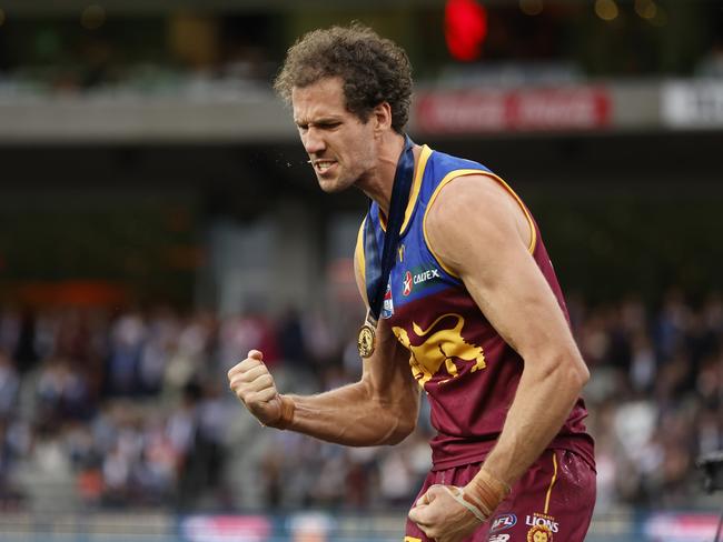 Darcy Fort with his premiership medal. Picture: Getty Images