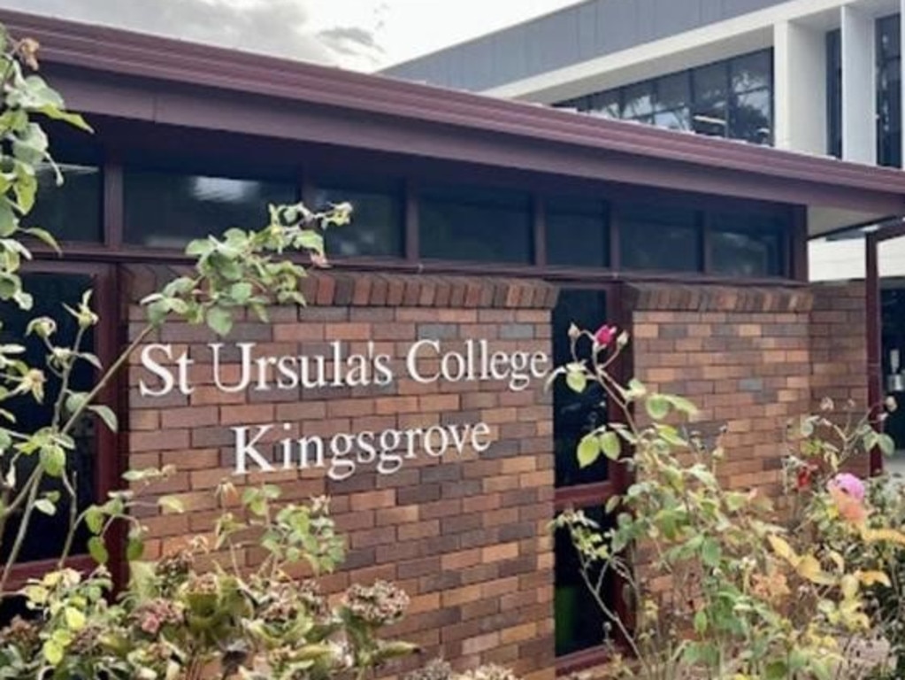 St Ursula's College in Kingsgrove made headlines last year when it banned same-sex partners. The move was later overturned. Picture: Supplied