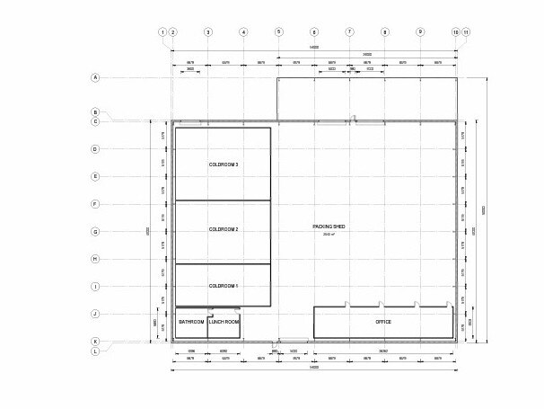 Plans for the new packing shed at the proposed Hillwood Berries development. Image: Planning Culture.