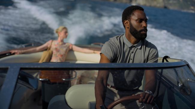 Elizabeth Debicki and John David Washington in Tenet. Picture: Melinda Sue Gordon