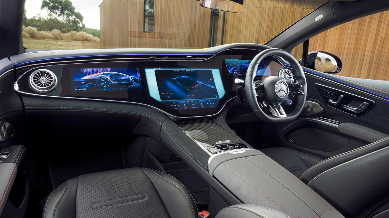 A massive screen dominates the car’s dashboard. Picture: Supplied.