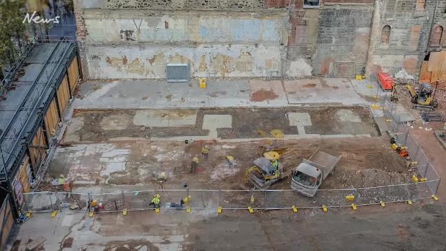 Time lapse of Metro Tunnel archeological digs