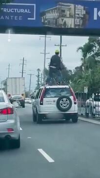 Insane video of car surfing in Fairfield, Sydney