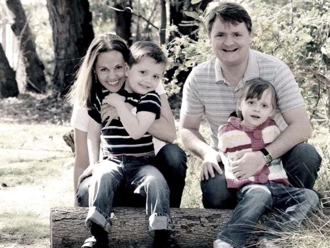 Fernando Manrique with wife Maria Lutz and children Martin and Elisa. Picture: Supplied 