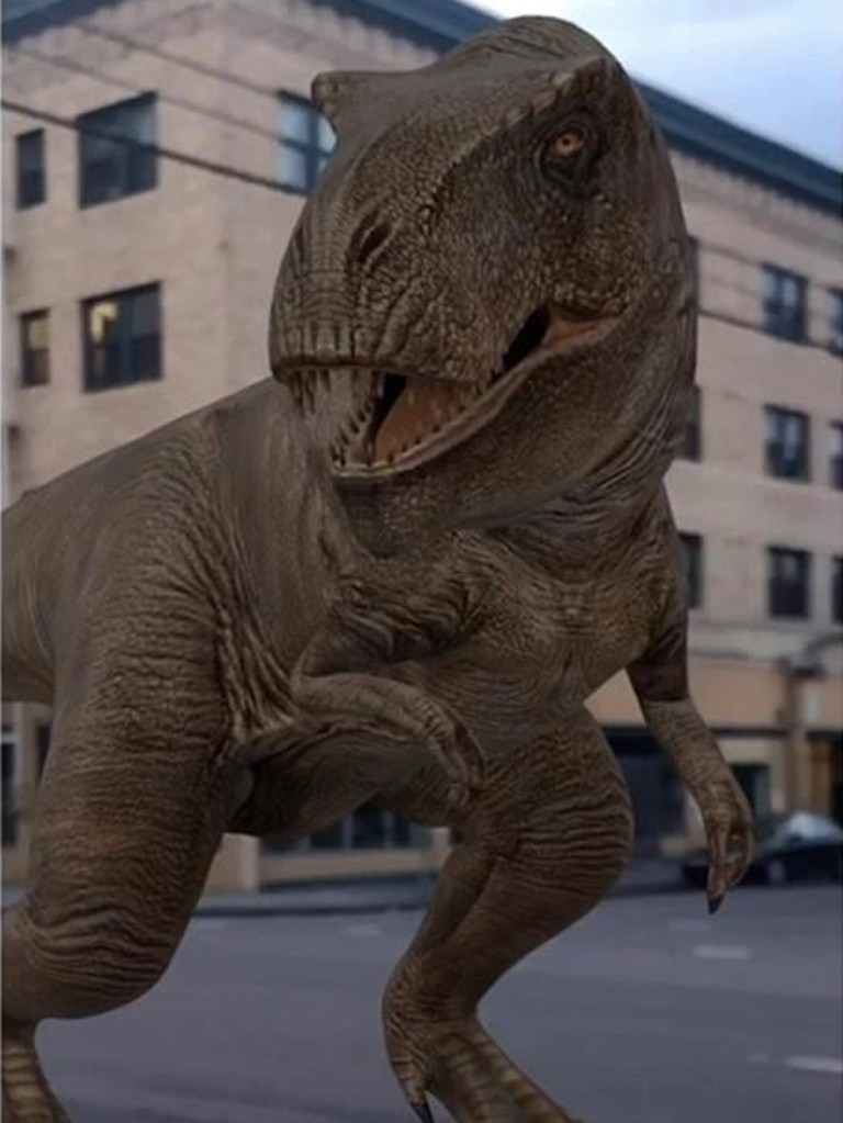 If a T-rex doesn't fit in your kitchen, here's how it could look in your street. Picture: Google