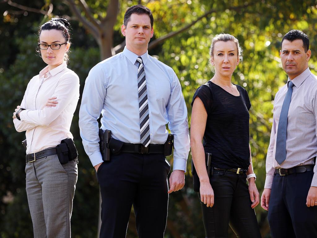 AFP officer Ron Knighton, second from left.