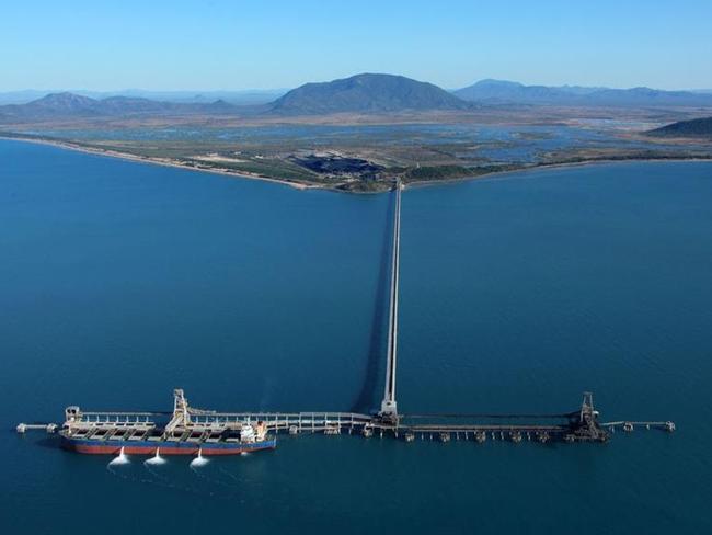 The Abbot Point coal terminal is only operating at 50 per cent capacity. Picture: Australian Marine Conservation Society.