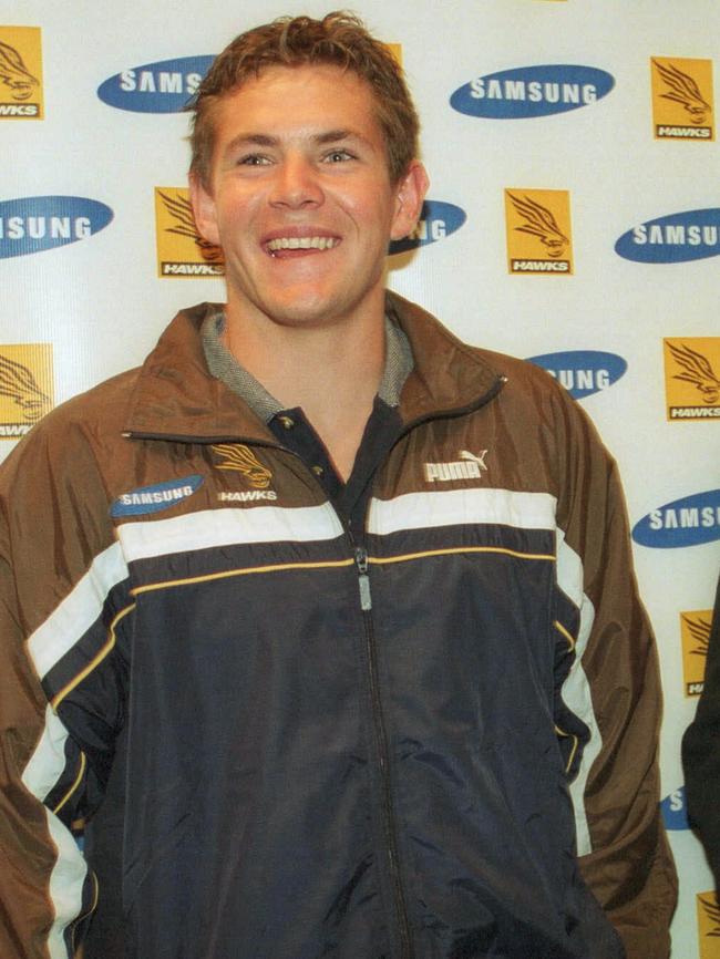 Luke Hodge after being taken at No.1 in the 2001 draft.