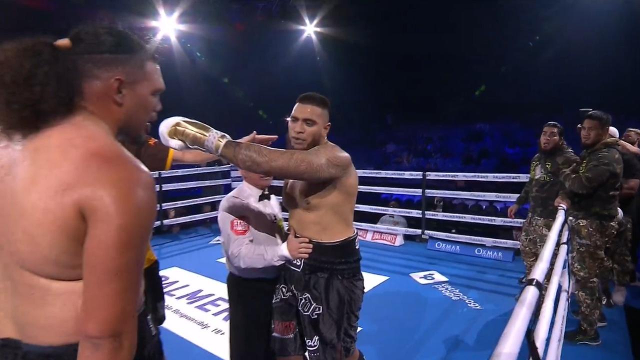 The fight threatened to overflow. Photo: Fox Sports