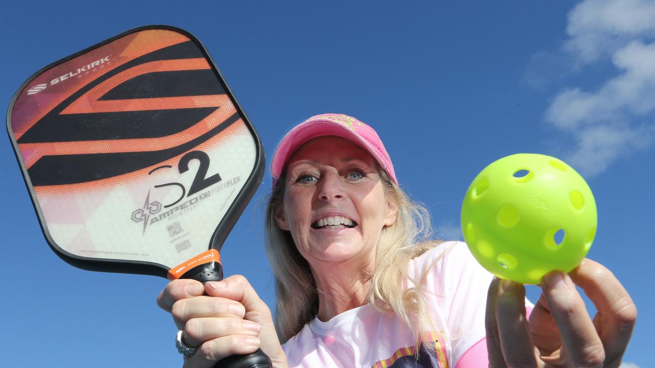 Pickleball is a paddle sport that combines elements of badminton, tennis, and table tennis. Picture: Glenn Hampson