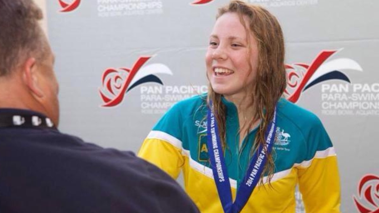 Ashleigh Cockburn representing Australia at the 2014 Pan Pacs. Picture: Supplied