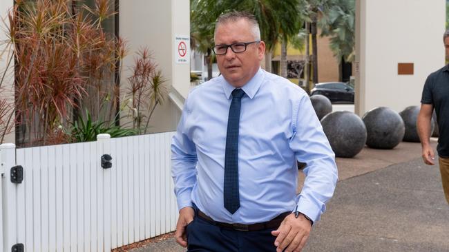 Former Territory Road Policing Division Superintendent Daniel Shean outside of Darwin Local Court.