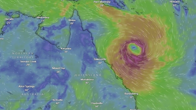 The tropical low is developing slowly in the central Coral Sea and is expected to become a Tropical Cyclone overnight. Picture: Supplied