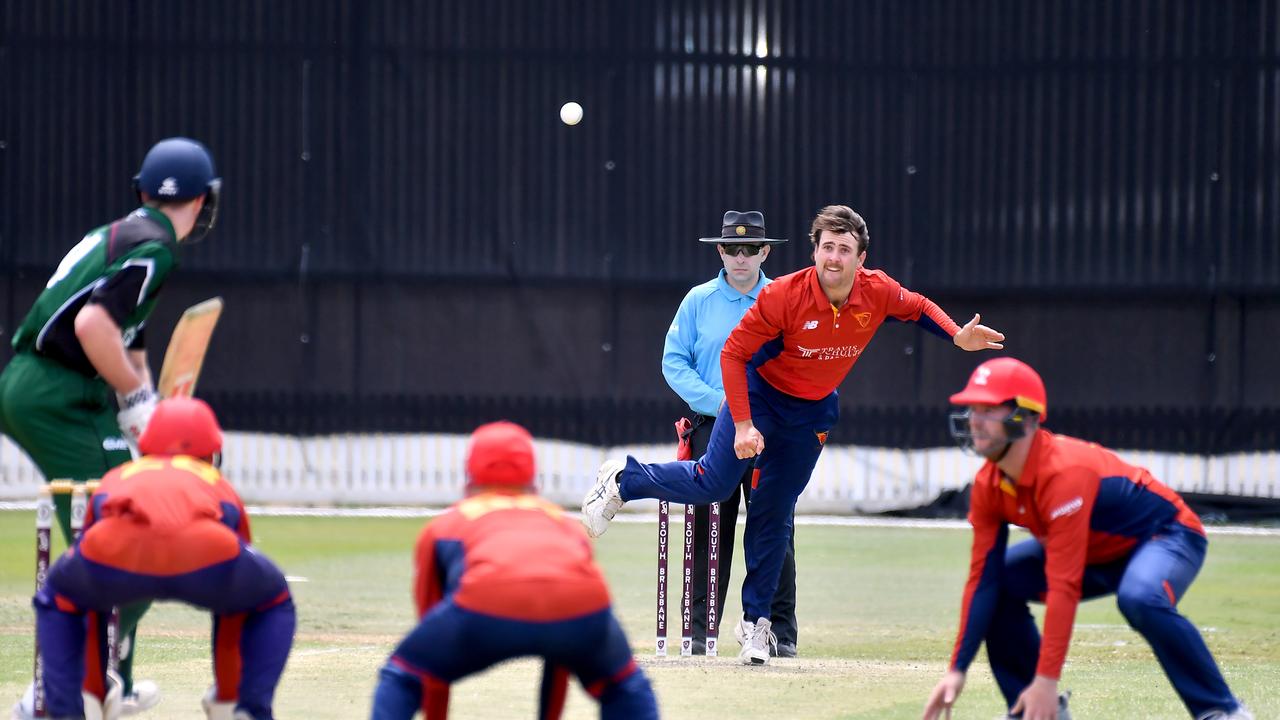 Sunshine Coast bowler Tom Engelbrecht. Picture, John Gass