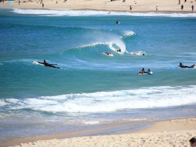 A beautiful day at Bondi Beach. Picture: NCA NewsWire / Christian Gilles