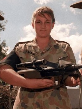 Lambie during her army days.