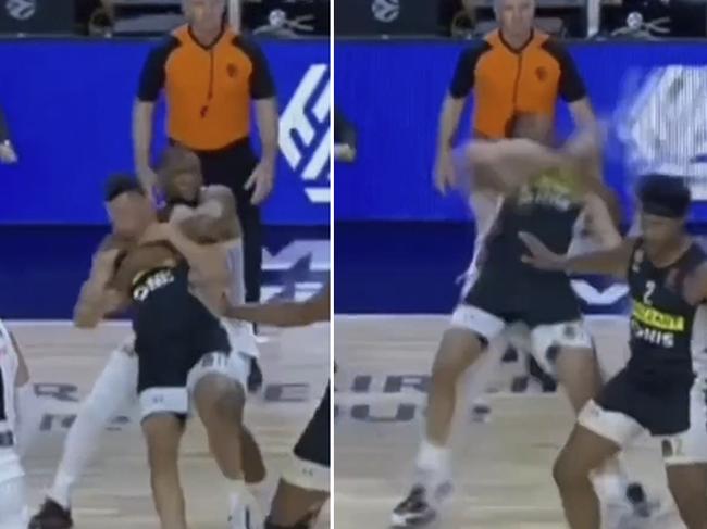 Dante Exum body slam video