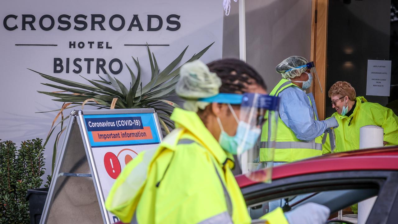 There had been 40 cases of COVID-19 linked to the Crossroads Hotel in Casula by Thursday. Picture: David Gray/Getty Images