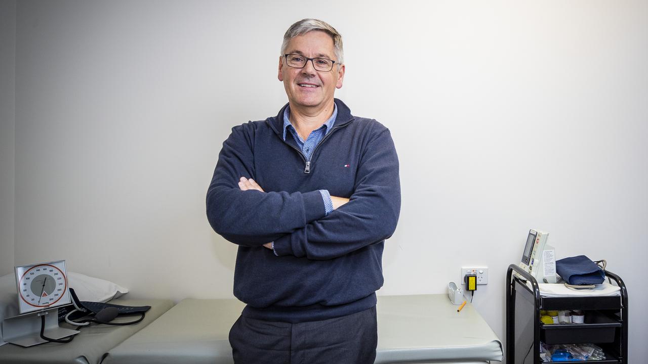 RACGP Tas chair Dr Tim Jackson at his practice in the Shoreline Plaza. Picture: Richard Jupe