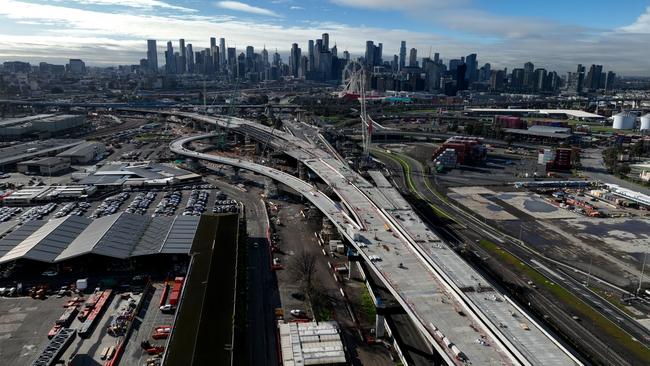 The next stage of the road construction will include building bridge barriers.