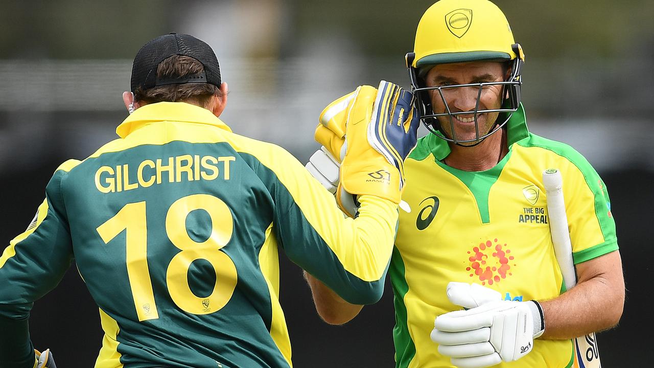 Western Australian pair Adam Gilchrist and Justin Langer have shared a long friendship. Picture: Getty Images