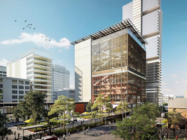 How the 17-storey Arthur Phillip High is expected to look when it opens.