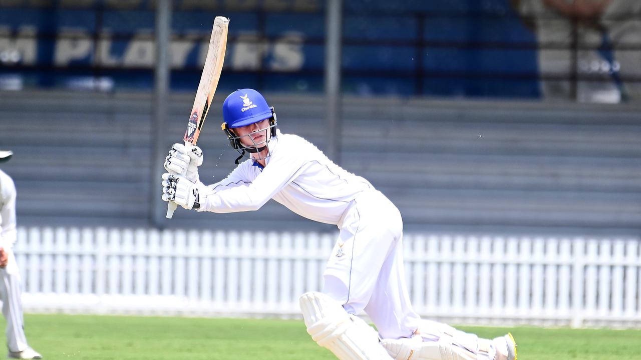 Churchie batsman Connor Rudman – at one stage he was headed for our team of the season and deserves a special mention. Picture, John Gass