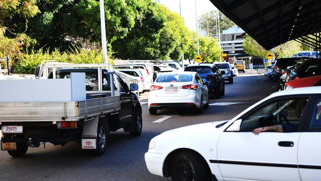 A number of shoppers say congestion at the Woolworths Darwin City carpark has gotten worse since the Cavanagh St carpark closed. Picture: Katrina Bridgeford