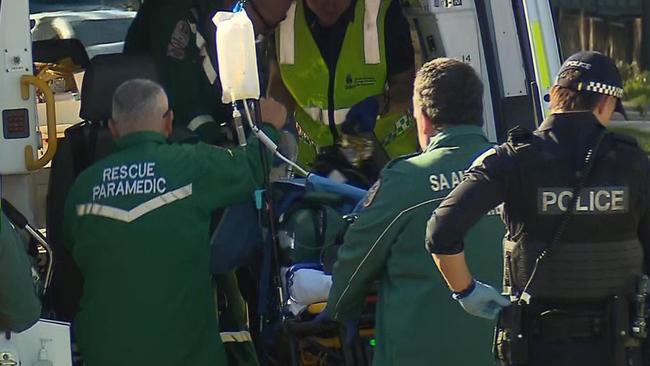 A man has died after being struck by a train at Largs North. Picture: 7News