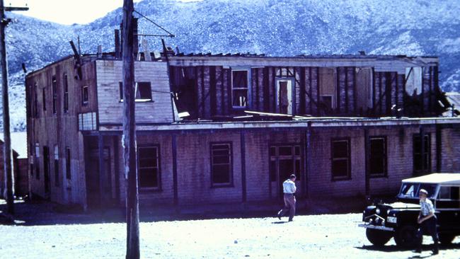 Photo by John Teniswood showing the Federation Hotel, in the Tasmanian town of Gormanston, taken by him in 1959.