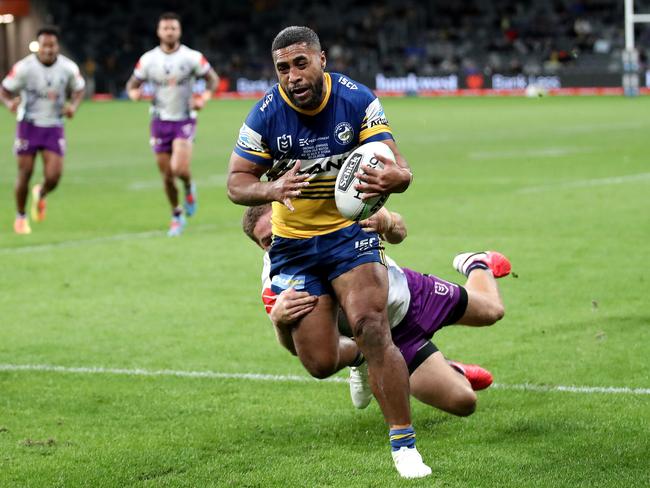 Michael Jennings playing for Parramatta. Picture. Phil Hillyard