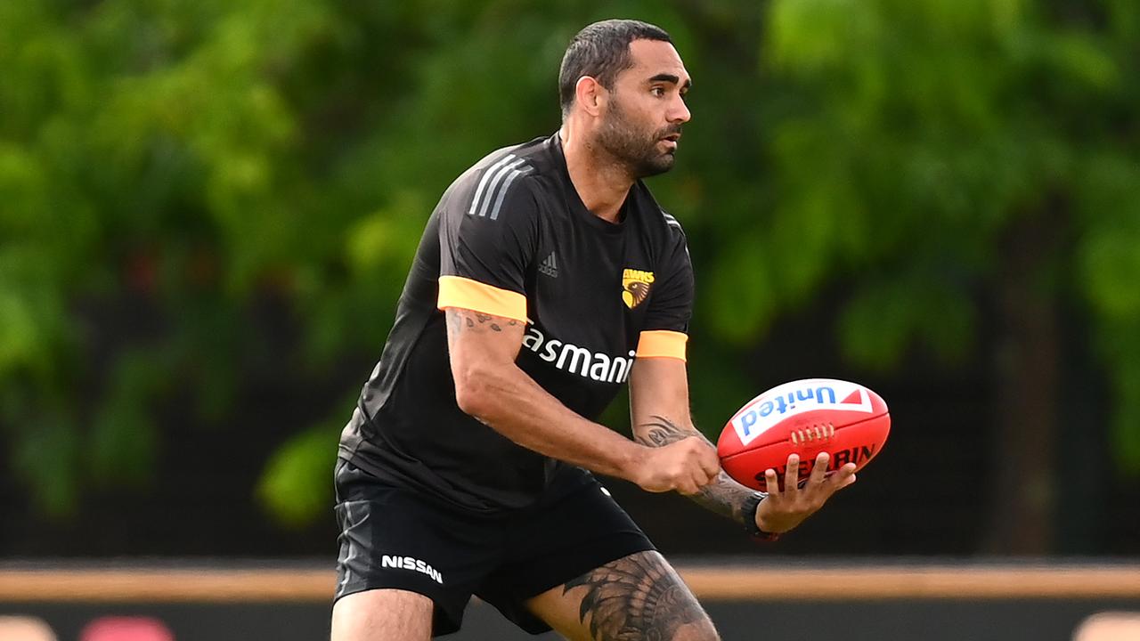 Shaun Burgoyne, the league’s oldest player, is approaching 400 gams. Picture: Quinn Rooney/Getty Images