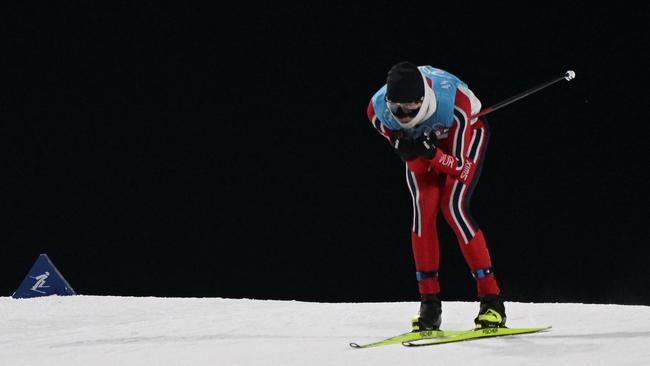 Norway's Jarl Magnus Riiber held a seemingly unbeatable lead in the Nordic combined until he skied the wrong way Picture: AFP