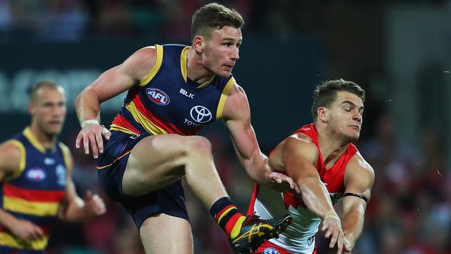 Rory Laird started his AFL career on the rookie list in 2011. Picture: Phil Hillyard